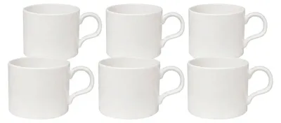 Obrázok produktu pre Sada 6 ks  – Šálka Modern 150 ml – Mliečna biela, porcelán, by inspire