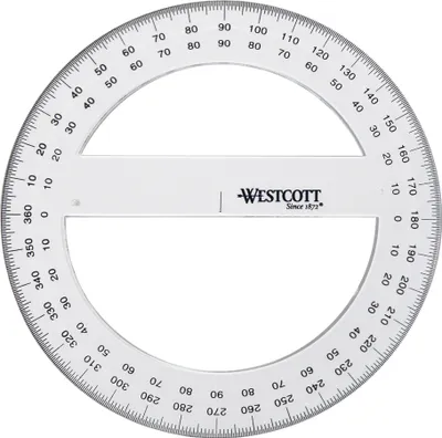 Image de WESTCOTT Rapporteur cercle complet 360 degrés 150 mm