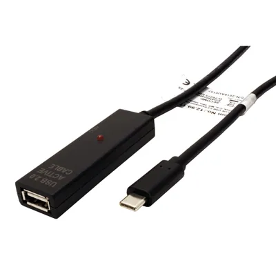 Obrázek produktu pro VALUE 12.99.1114, 20 m, USB A, USB C, USB 2.0, Černá