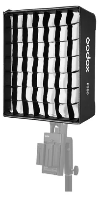 Produktbild von Godox FS50 rechteckiger Softbox-Lichtdiffusor mit Schnellverschluss mit Gitter und weichem Tuch fuer Produktfotografie, Studiobeleuchtung, Live-Stream, kompatibel mit flexiblem LED-Licht Godox FH50Bi/FH50R