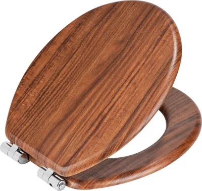 Produktbild von WENKO WC Sitz Toilettensitz Klobrille Absenkautomatik Fix-Clip Holz MDF