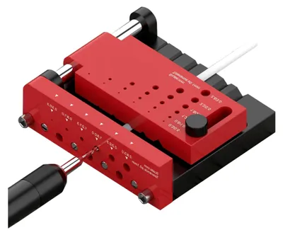 Produktbild von Bohrerführung – Präzisionsloch-Locator für die Zimmerei, verstellbares Positionierungswerkzeug für die Holzbearbeitung