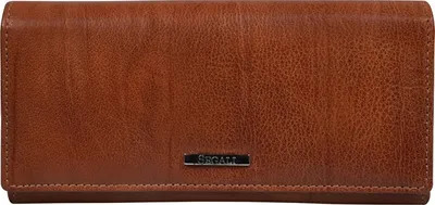 Produktbild von Damen-Geldbeutel aus Leder, Farbe Cognac, Modell 7120