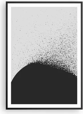 Produktbild von Gerahmtes Poster - Schwarzer Rahmen - Abstraktion Schwarzweiß Geometrie - 70x100 cm - Wand Bild - Wanddeko - Wandbilder - Kunstposter - Wandposter - Bilderrahmen - Bilder - P2BPA70x100-4922
