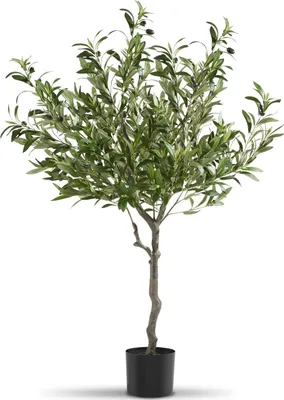 Produktbild von tectake® Künstlicher Olivenbaum Oleand verschiedene Größen stabiler Kunststoff-Blumentopf