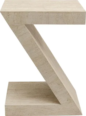 Produktbild von Kare Design Beistelltisch Travertino Z, Beige, 60cm Höhe, Stein-Optik, Ablage, C