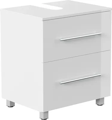 Produktbild von Universal Unterbau auf Standfüßen 55 cm SoftClose weiss hochglanz : Weiss hochglanz Varianten: Weiss hochglanz