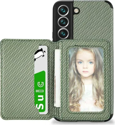 Immagine prodotto di Custodia König Design compatibile con Samsung Galaxy S22 5G, realizzata in plastica morbida, di colore verde