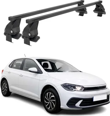 Immagine prodotto di Menabo Dachträger Grundtäger für VW Polo 2021-2025 50kg Stahl Schwarz 2 tlg