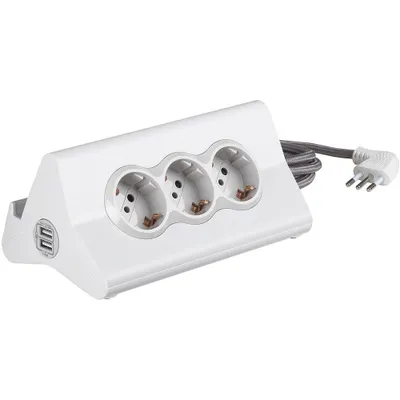 Produktbild von bticino S3713DBU, 2 m, Drinnen, Typ L, Typ L, Abgewinkelt, Weiß