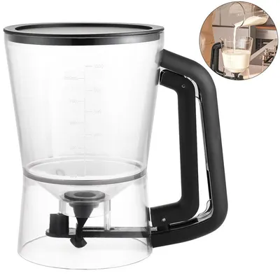 Produktbild von Teigspender für Pfannkuchen & Waffeln – 1000 ml, tropffrei, spülmaschinenfest – Mit stabilem Dreiecksgriff