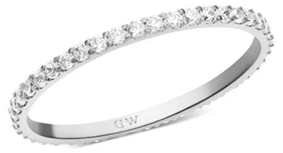 Image de Bague en acier scintillante avec zircone cubique Mirelle DW0040157 - Circonférence : 56 mm