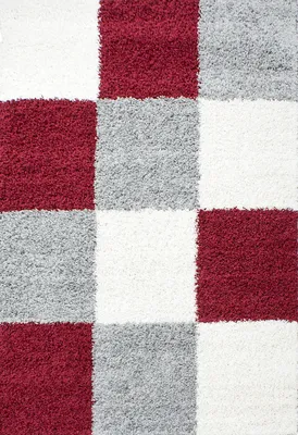 Produktbild von Hochflor Teppich Lux rechteckig, Farbe: Rot, Größe:160x230 cm