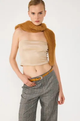 Produktbild von Trägerloses Crop-Top, Gold, S