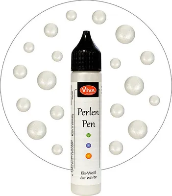 Image de ViVA DECOR Perles Pen 28 ml blanc glacé