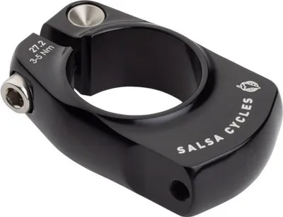 Zdjęcie produktu dla Zacisk sztycy podsiodłowej Salsa Post-Lock z mocowaniem bagażnika, 27,2 mm, czarny