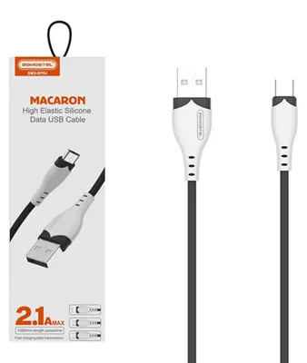 Obrázek produktu pro Kabel USB – Typ-C, 2,1A, 20W, 1,2 m, rychlé nabíjení QC3.0, černý