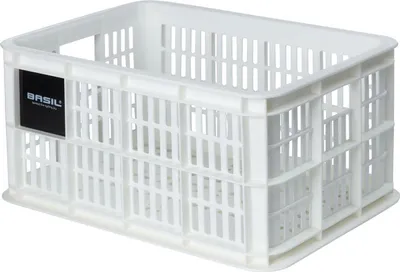 Produktbild von Basil Fahrradkorb Crate , Weiß, S