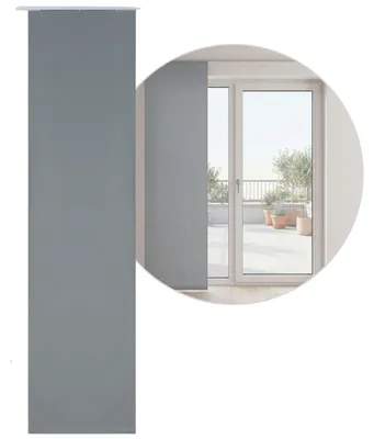 Produktbild von BEAUTEX Blackout Schiebegardine blickdicht Maße 60x245 cm60x245cm,Dunkelgrau