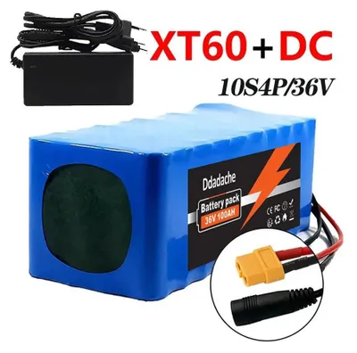 Produktbild von 36V 100Ah Li-Ion Akku-Pack - 10S4P - Integriertes BMS - XT60-Stecker - Inkl. DC-Ladegerät - Für E-Bike & E-Scooter