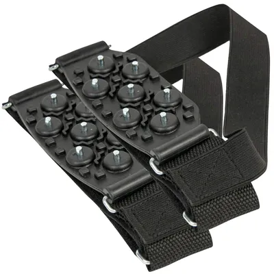 Image de Crampons antidérapants pour chaussures - Neige et glace - Velcro - Taille 40/46