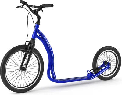 Produktbild von Yedoo Rodstr Alloy Roller Scooter Tretroller - für Erwachsene und Teenager, bis 150 kg, mit Luftreifen 20/16 und verstellbarem Lenker Blau