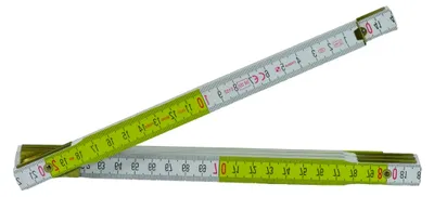Produktbild von Zweimeter-Meterstab in Weiß/Gelb