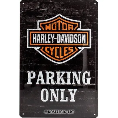 Image de Nostalgic-Art - Plaque en métal 20 x 30cm - Harley-Davidson - Parking Only