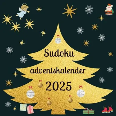 Zdjęcie produktu dla Kalendarz adwentowy z sudoku 2023 - 24 łamigłówki na święta - idealny dla dzieci i dorosłych - wspaniała rozrywka na czas Adwentu