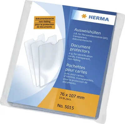 Produktbild von HERMA 5015, 74 x 105 mm (A7), Transparent, Polypropylen (PP), 76 mm, 107 mm, 25 Stück(e)