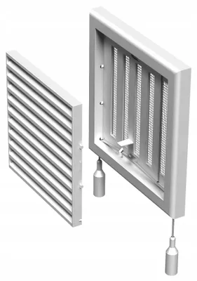 Obrázek produktu pro Ventilační mřížka Ventika MW 100 AR, bílá, nastavitelná