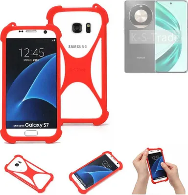 Produktbild von K-S-Trade Handy-Hülle kompatibel mit Honor X50 Pro Schutz-Hülle Bumper Silikon Schutz Hülle Cover Case Silikoncase Silikonbumper TPU Softcase