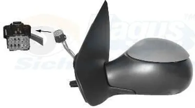 Produktbild von VAN WEZEL 4028828 Außenspiegel Seitenspiegel Rechts passend für PEUGEOT 206 Schrägheck (2A/C) Konvex Beheizt Grundiert