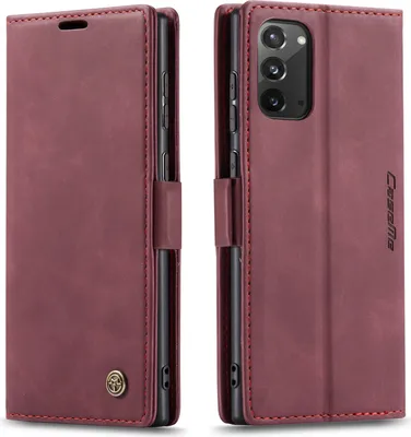 Image de Galaxy Note 20 Case, RetroPolyuréthaneLeather Case, Card Pockets, Magnetic Closure, Case with Stand Function for Samsung Galaxy Note 20 Red