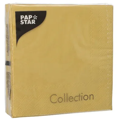 Produktbild von PAPSTAR Weihnachts-Servietten 330 x 330 mm gold
