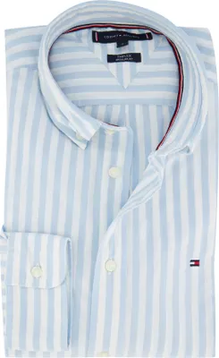 Image de Tommy Hilfiger Chemise bleu clair blanc rayé coupe normale