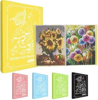 Produktbild von Gelbes Diamond Painting Album A3 mit 60 Vakken