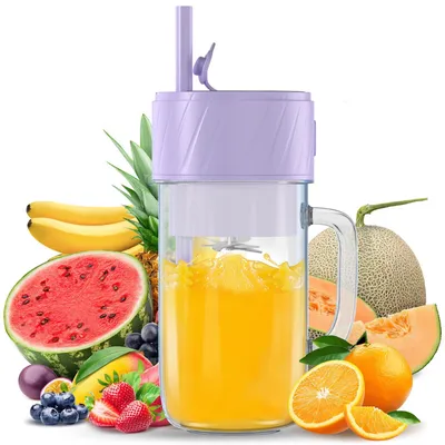Tragbarer Smoothie-Mixer 400 ml, USB, 6 Edelstahlmesser