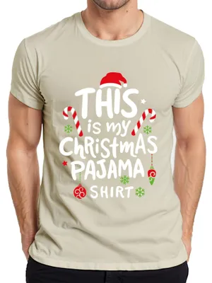 Immagine prodotto di This is my Christmas Pajama Shirt - Maglietta da uomo Natale Xmas, Natura, XL