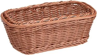 Produktbild von APS 40276 GN 1/4 Korb GN-LINE, Polypropylen, Edelstahldraht im Rand, 26,5 x 16,2 cm, Höhe 10 cm, hellbraun