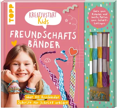 Produktbild von Kreativstart Kids Freundschaftsbänder. Anleitungsbuch und Material