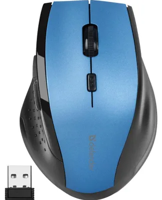 Obrázek produktu pro Defender ACCURA MM-365, Pro praváky, Optický, RF bezdrátový, 1600 DPI, Černá, Modrá