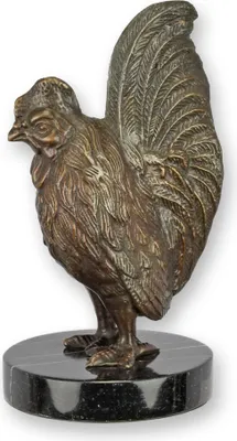 Produktbild von Bronzeskulptur Hahn Replikat Retro Design Dekoration