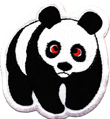 Produktbild von Panda Tier - Aufnäher, Bügelbild, Aufbügler, Applikationen, Patches, Flicken, Zum Aufbügeln, Größe: 5,5 x 6 cm