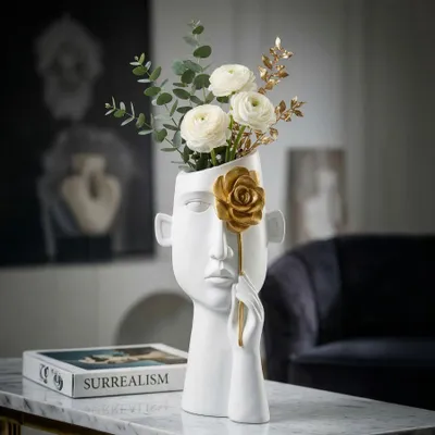 Immagine prodotto di Mauro Ferretti vaso con fiore 14x13x27 cm oro bianco