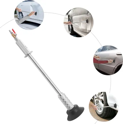 Image de Extracteur de bosses à air comprimé - Outil de carrosserie - Long manche - Pour voitures et camions - Atelier et bricolage