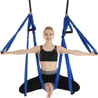 Obrázek produktu pro Joga Swing Hammock Trapeze Sling Aeria Home Gym Anti-gravitační inverzní fitness (Sapphire)
