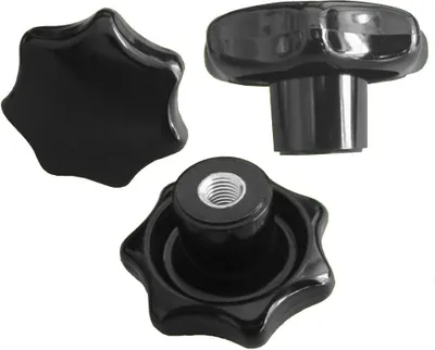 Produktbild von 10 Stück Sterngriffmutter - M5 Ø 25 mm DIN6336 K - Stahlgewinde