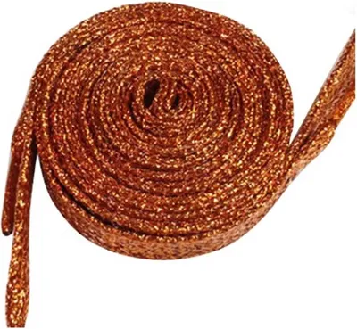 Immagine prodotto di Jumada's - Lacci glitterati - Lacci - Lacci per scarpe da ginnastica - Lacci - Lacci - Piatti - 110 cm - Arancione