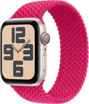 Immagine prodotto di Cinturino intrecciato Solo Loop per Apple Watch Series 1 - 11 / SE / Ultra (44/45/46/49 mm) - Taglia 6 - Lampone